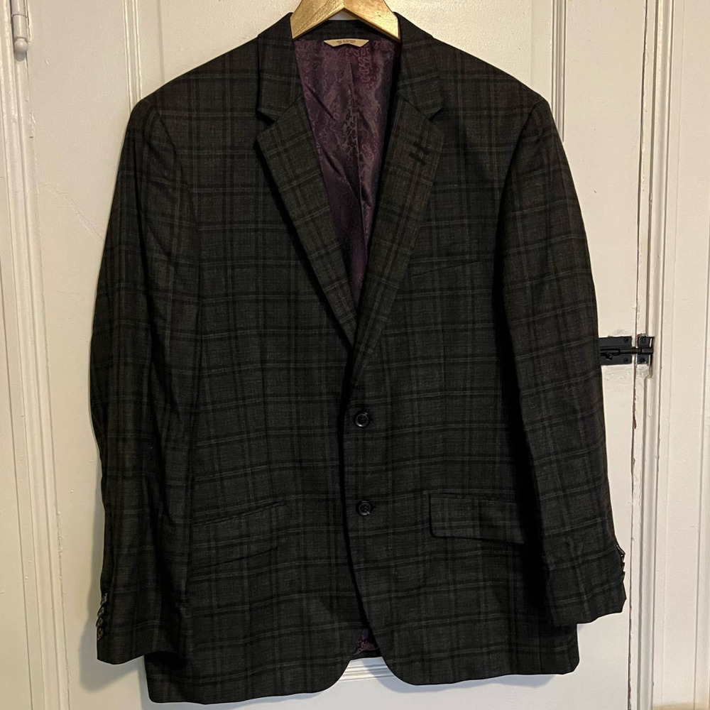 Haggar 1926 Originals gray Plaid blazer 42R